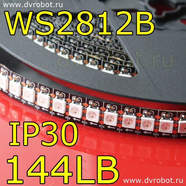 Адресная RGB лента WS2812B/IP30/144LB