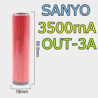 Аккумулятор Sanyo 18650/3500мАч/+
