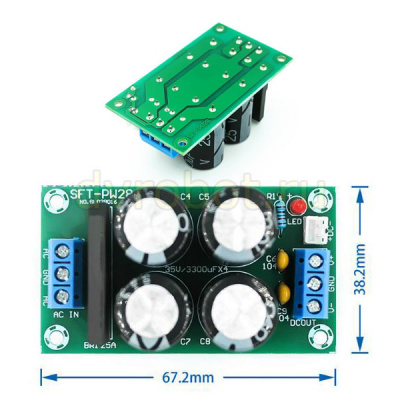 Двухполярный AC-DC выпрямитель 24V/25A