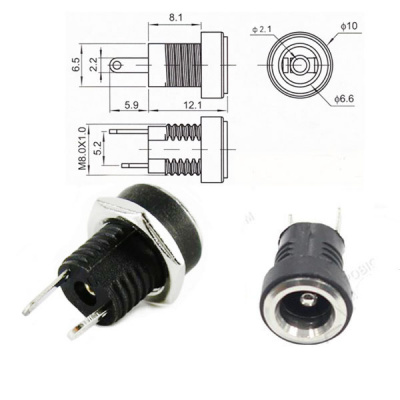 Гнездо DC-022B 5.5*2.1 мм