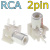 Разъем RCA на 2pin - белый