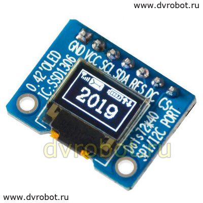 Модуль OLED 0.42" 70*40 SPI/I2C