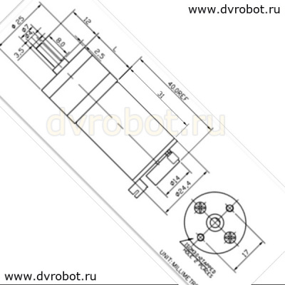 Мотор-редуктор 25GA-370/12В/1:21/280