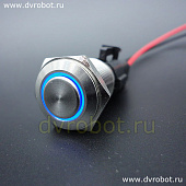 Кнопка М16LED/12-24В - синяя