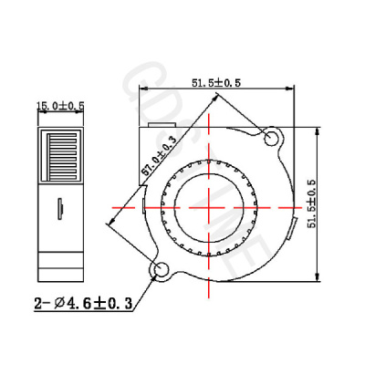 Радиальный вентилятор GDSTIME - 2Pin/5015/24V