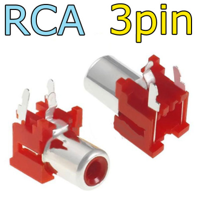 Разъем RCA на 3pin - красный