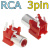 Разъем RCA на 3pin - красный